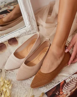 Baleriny Klasyczne^Royalfashion Damskie baleriny Xamini Camel