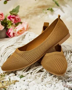 Baleriny Klasyczne^Royalfashion Damskie baleriny Xamini Camel