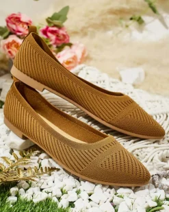 Baleriny Klasyczne^Royalfashion Damskie baleriny Xamini Camel