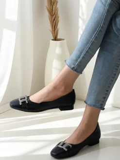 Buty Na Wielkie Wyjście|Baleriny Klasyczne^Royalfashion Damskie baleriny z kokardką Frelie czarny