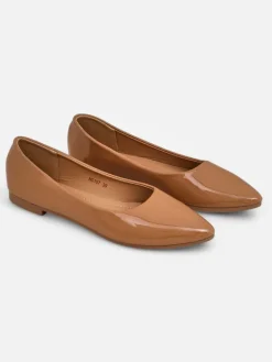 Buty Na Wielkie Wyjście|Baleriny Klasyczne^Royalfashion Damskie baleriny lakierowane Aramiese Camel