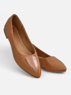Buty Na Wielkie Wyjście|Baleriny Klasyczne^Royalfashion Damskie baleriny lakierowane Aramiese Camel