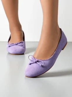 Baleriny Klasyczne^Royalfashion Damskie baleriny z kokardką Zaame fioletowy
