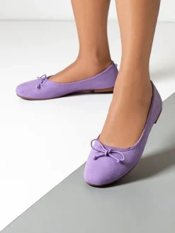 Baleriny Klasyczne^Royalfashion Damskie baleriny z kokardką Zaame fioletowy
