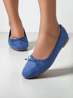 Baleriny Klasyczne^Royalfashion Damskie baleriny z kokardką Zaame Jasnoniebieski