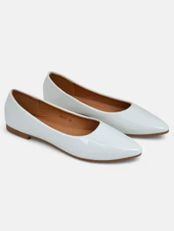 Buty Na Wielkie Wyjście|Baleriny Klasyczne^Royalfashion Damskie baleriny lakierowane Aramiese biały