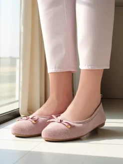 Buty Na Wielkie Wyjście|Baleriny Klasyczne^Royalfashion Damskie baleriny Bieso różowy