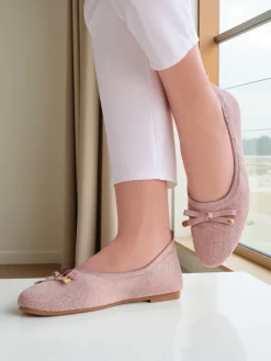 Buty Na Wielkie Wyjście|Baleriny Klasyczne^Royalfashion Damskie baleriny Bieso różowy