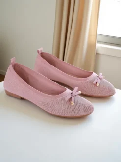 Buty Na Wielkie Wyjście|Baleriny Klasyczne^Royalfashion Damskie baleriny Bieso różowy