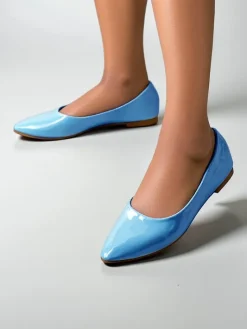 Buty Na Wielkie Wyjście|Baleriny Klasyczne^Royalfashion Damskie baleriny lakierowane Aramiese Królewski niebieski