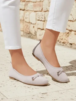 Buty Na Wielkie Wyjście|Baleriny Klasyczne^Royalfashion Damskie baleriny Bieso biały