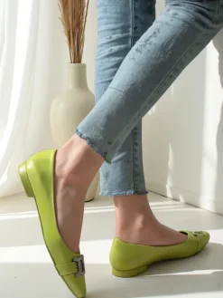 Buty Na Wielkie Wyjście|Baleriny Klasyczne^Royalfashion Damskie baleriny z kokardką Frelie zielony