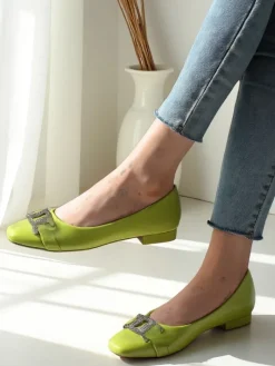 Buty Na Wielkie Wyjście|Baleriny Klasyczne^Royalfashion Damskie baleriny z kokardką Frelie zielony