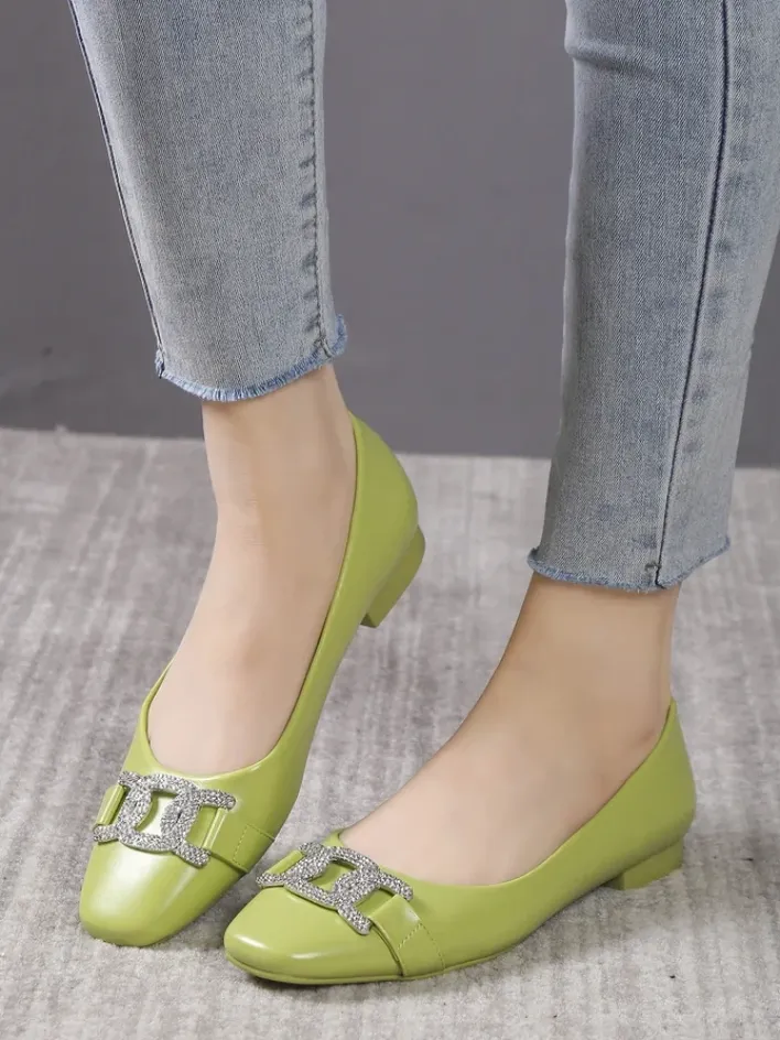 Buty Na Wielkie Wyjście|Baleriny Klasyczne^Royalfashion Damskie baleriny z kokardką Frelie zielony