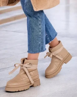 Botki Bez Ocieplenia|Botki Na Słupku^Royalfashion Damskie botki Losita brązowy