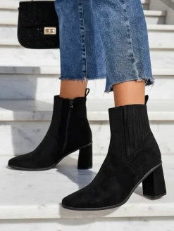 Botki Z Delikatnym Ociepleniem|Botki Na Słupku^Royalfashion Damskie botki Nomur