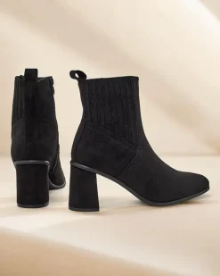 Botki Z Delikatnym Ociepleniem|Botki Na Słupku^Royalfashion Damskie botki Nomur