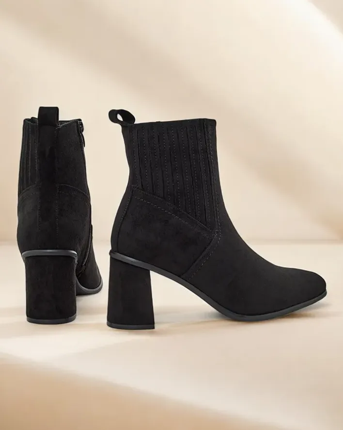 Botki Z Delikatnym Ociepleniem|Botki Na Słupku^Royalfashion Damskie botki Nomur