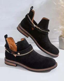 Botki Bez Ocieplenia^Royalfashion Damskie botki Rizor czarny