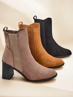 Botki Bez Ocieplenia|Botki Na Słupku^Royalfashion Damskie botki na słupku Enotto czarny