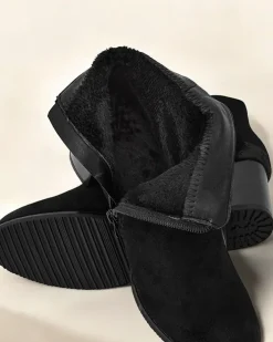 Botki Z Delikatnym Ociepleniem|Botki Na Słupku^Royalfashion Damskie botki Soliru