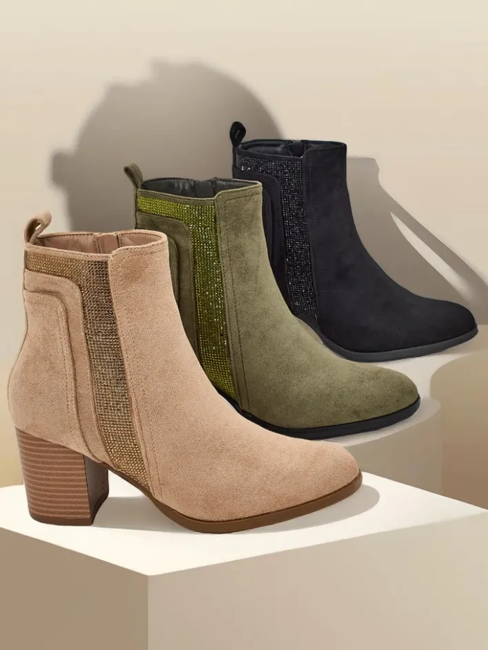 Botki Bez Ocieplenia|Botki Na Słupku^Royalfashion Damskie botki na słupku Venotto czarny