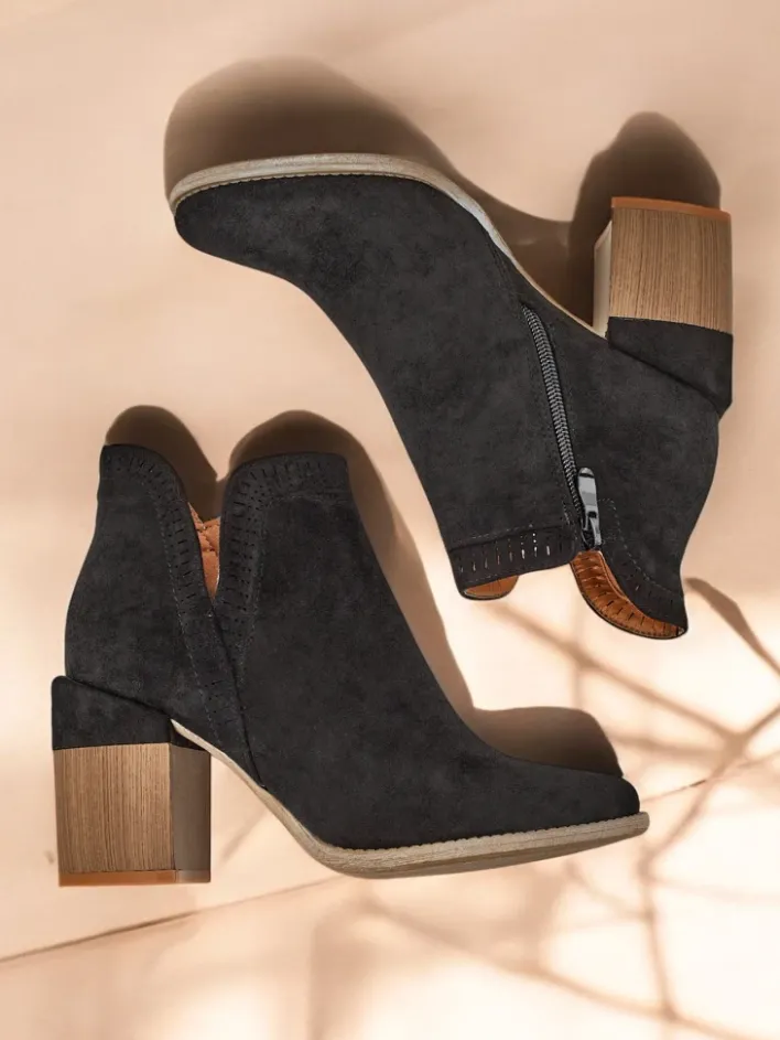 Botki Bez Ocieplenia|Botki Na Słupku^Royalfashion Damskie botki na słupku Vettot czarny