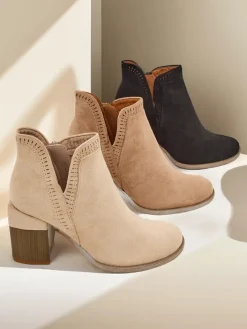 Botki Bez Ocieplenia|Botki Na Słupku^Royalfashion Damskie botki na słupku Vettot czarny