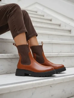 Botki Z Delikatnym Ociepleniem|Botki Na Platformie^Royalfashion Damskie botki Masolina