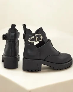 Botki Na Płaskim Obcasie|Nowość^Royalfashion Damskie botki typu workery Komowi