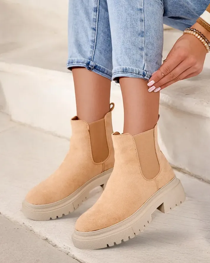 Botki Z Delikatnym Ociepleniem|Botki Na Płaskim Obcasie^Royalfashion Damskie botki Rivistas