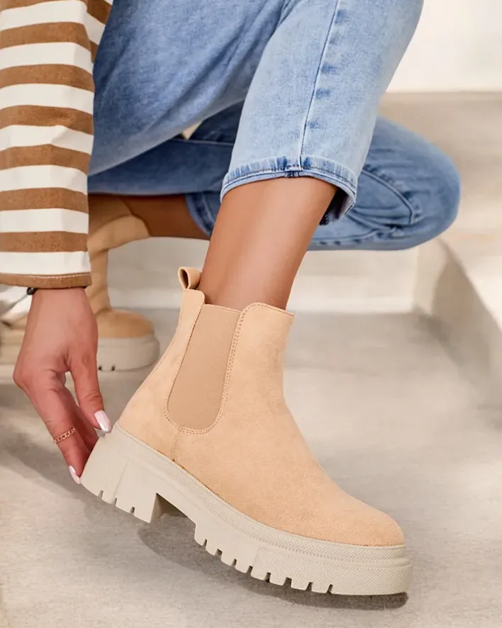 Botki Z Delikatnym Ociepleniem|Botki Na Płaskim Obcasie^Royalfashion Damskie botki Rivistas