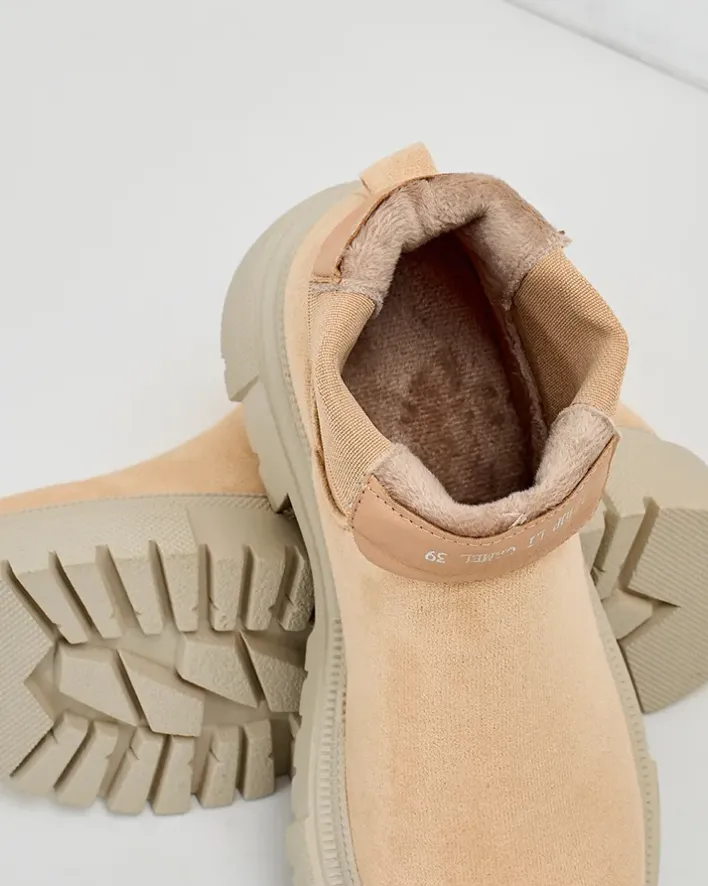 Botki Z Delikatnym Ociepleniem|Botki Na Płaskim Obcasie^Royalfashion Damskie botki Rivistas