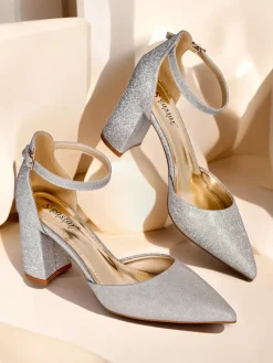 Buty Na Wielkie Wyjście^Royalfashion Damskie czółenka z brokatem Noratt złoty