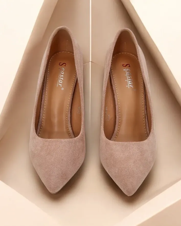 Szpilki|Klasyczne^Royalfashion Damskie czółenka na szpilce Etorali różowy