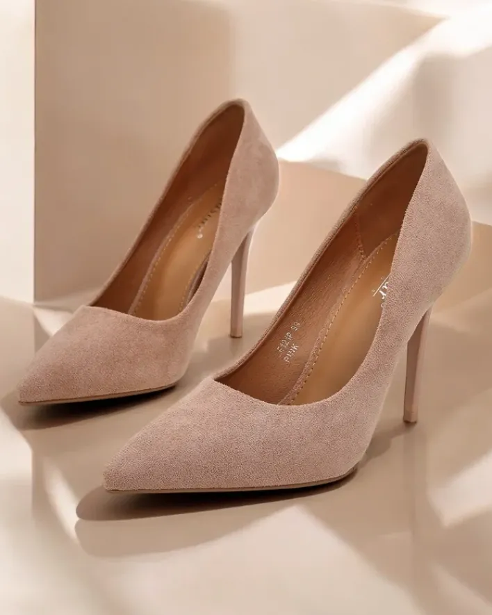 Szpilki|Klasyczne^Royalfashion Damskie czółenka na szpilce Etorali różowy