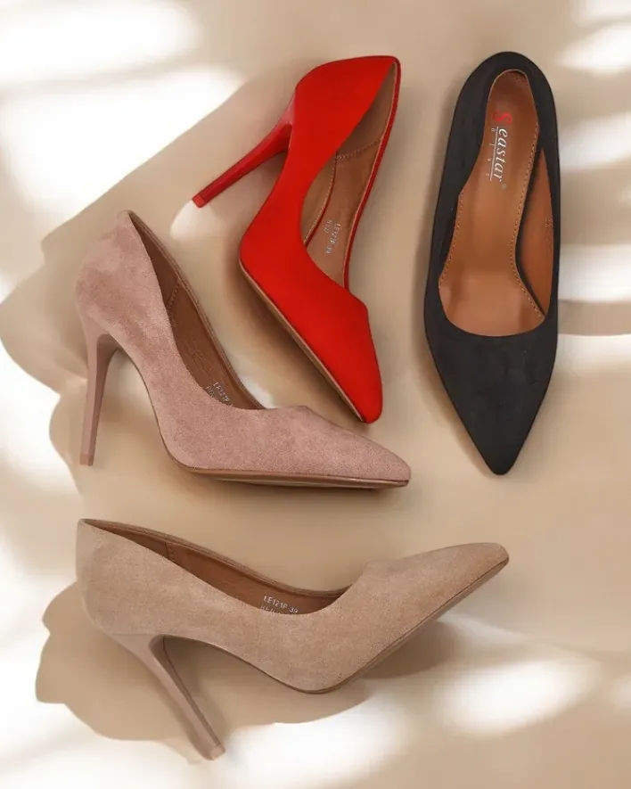 Szpilki|Klasyczne^Royalfashion Damskie czółenka na szpilce Etorali różowy