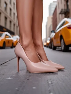 Szpilki|Klasyczne^Royalfashion Damskie czółenka na szpilce Kosca beżowy