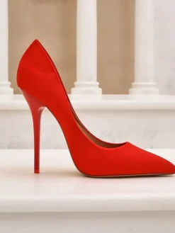Szpilki|Klasyczne^Royalfashion Damskie czółenka na szpilce Etorali czerwony