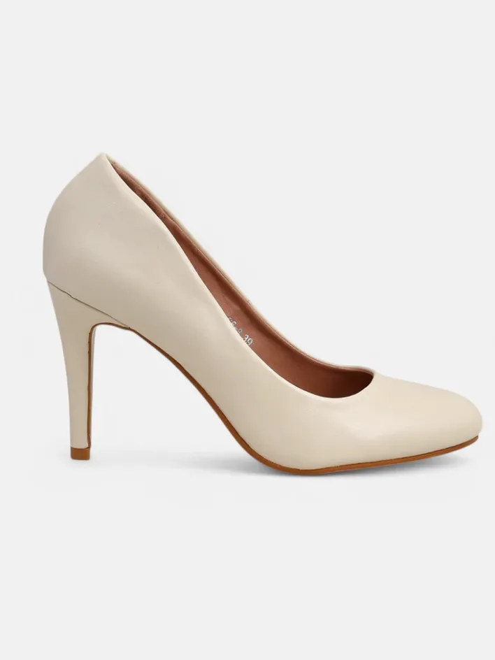 Szpilki|Klasyczne^Royalfashion Damskie czółenka na szpilce Enzze beżowy