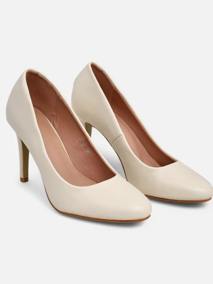 Szpilki|Klasyczne^Royalfashion Damskie czółenka na szpilce Enzze beżowy