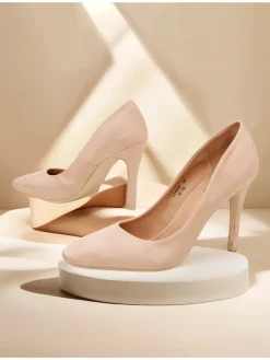 Szpilki|Klasyczne^Royalfashion Damskie czółenka na szpilce Cattese beżowy