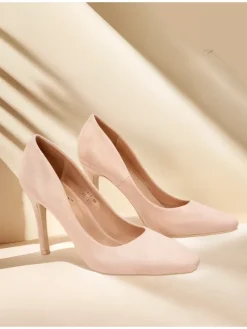 Szpilki|Klasyczne^Royalfashion Damskie czółenka na szpilce Cattese beżowy