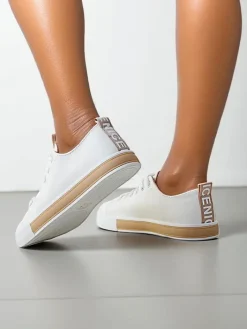 Trampki^Royalfashion Damskie eko skórzane trampki Eccola różowy