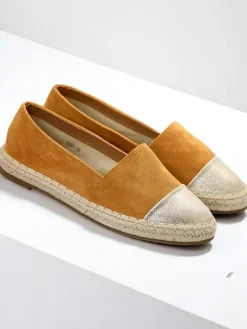 Espadryle Płaskie^Royalfashion Damskie espadryle Dafalle brązowy