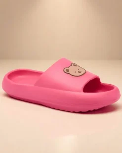 Klapki Basenowe|Klapki Płaskie^Royalfashion Damskie gumowe klapki Mabynn Fuksjowy