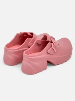 Klapki Na Obcasie^Royalfashion Damskie gumowe klapki na obcasie Voxones różowy