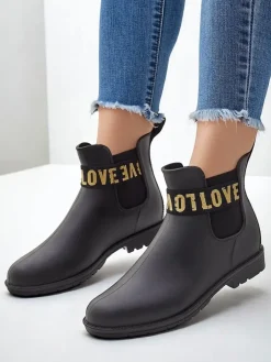 Kalosze Matowe^Royalfashion Damskie kalosze matowe z napisem Love Love