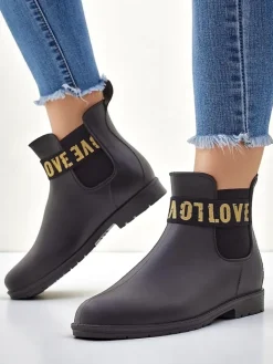 Kalosze Matowe^Royalfashion Damskie kalosze matowe z napisem Love Love