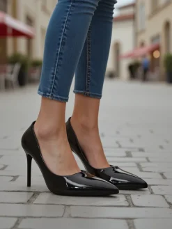 Szpilki|Klasyczne^Royalfashion Damskie klasyczne szpilki w szpic Dofenis czarny